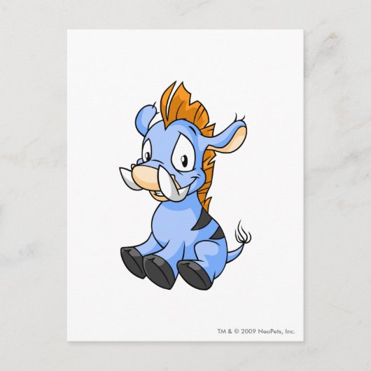 Moehog Blau Postkarte (Vorderseite)