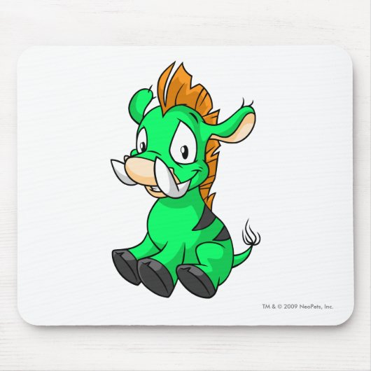 Moehog Grün Mousepad (Vorne)