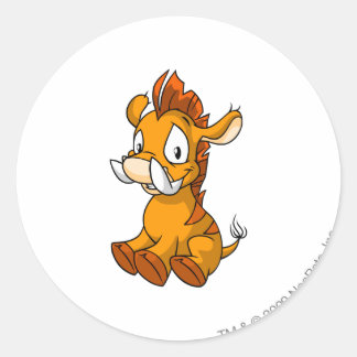 Moehog Orange Runder Aufkleber