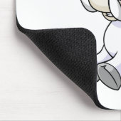 Moehog Weiß Mousepad (Ecke)