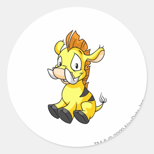 Moehog Yellow Runder Aufkleber (Vorderseite)