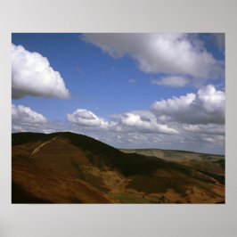Moel y Gamelin Llangollen Wales Postcard Poster