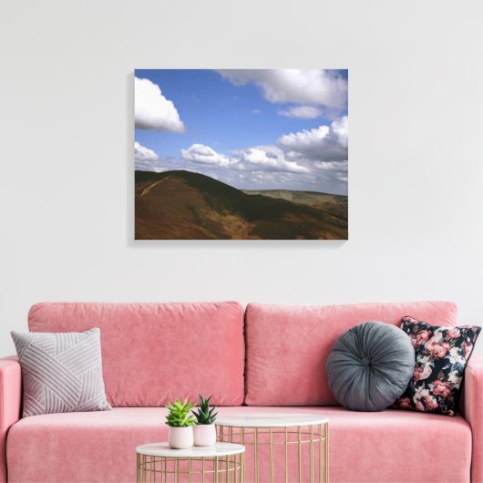 Moel y Gamelin Llangollen Wales Postcard Poster Fa Leinwanddruck (Insitu (Wohnzimmer))