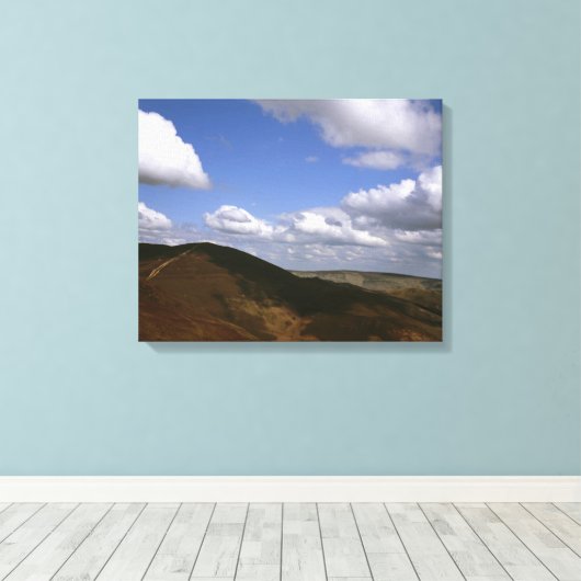 Moel y Gamelin Llangollen Wales Postcard Poster Fa Leinwanddruck (Insitu (Holzboden))