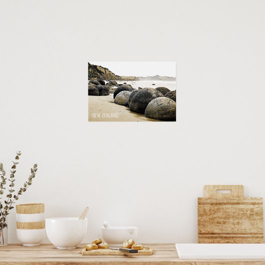 Moeraki Boulders Neuseeland Poster (Küche)