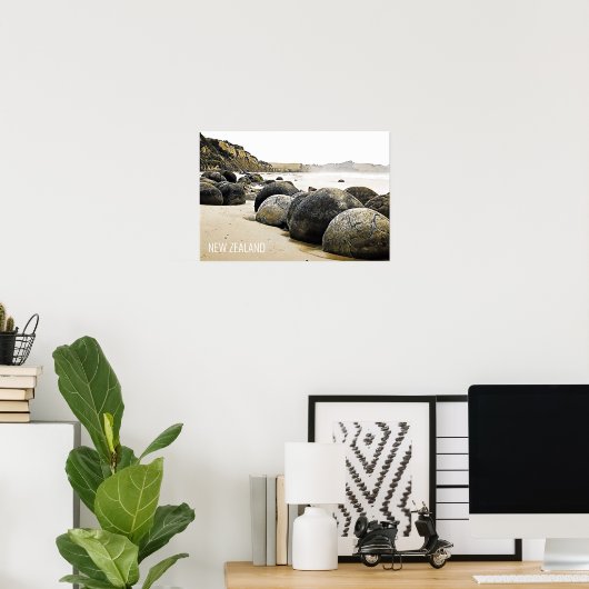 Moeraki Boulders Neuseeland Poster (Heimbüro)