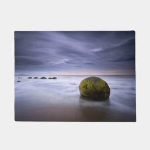Moeraki Flussstein-Sonnenaufgang-Meerblick Fußmatte
