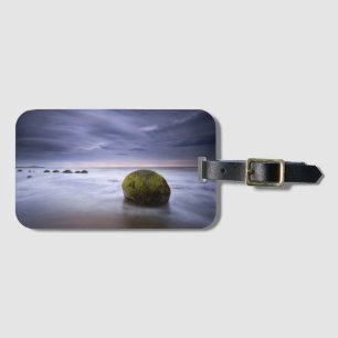 Moeraki Flussstein-Sonnenaufgang-Meerblick Gepäckanhänger