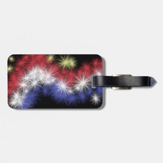 Moe's Fireworks Luggage Tag Gepäckanhänger (Rückseite horizontal)