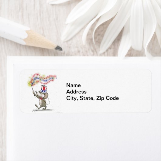 Moe's Happy 4. Juli Address Labels (Insitu)