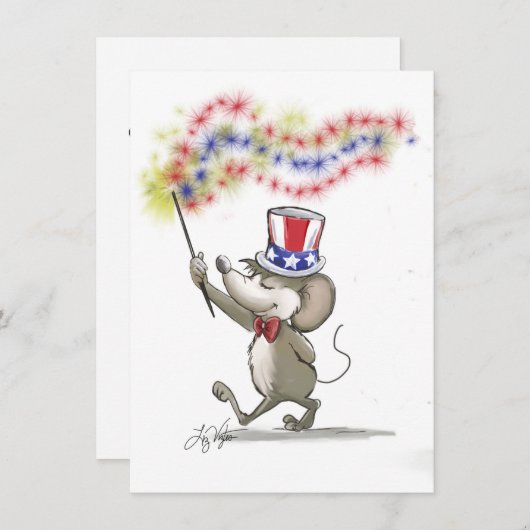 Moe's Happy 4. Juli Einladung (Vorne/Hinten)