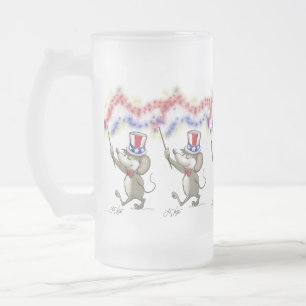 Moe's Happy 4. Juli Nacht Mattierte Bier-Tasse Mattglas Bierglas