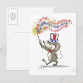 Moe's Happy 4. Juli Postkarte (Vorne/Hinten)
