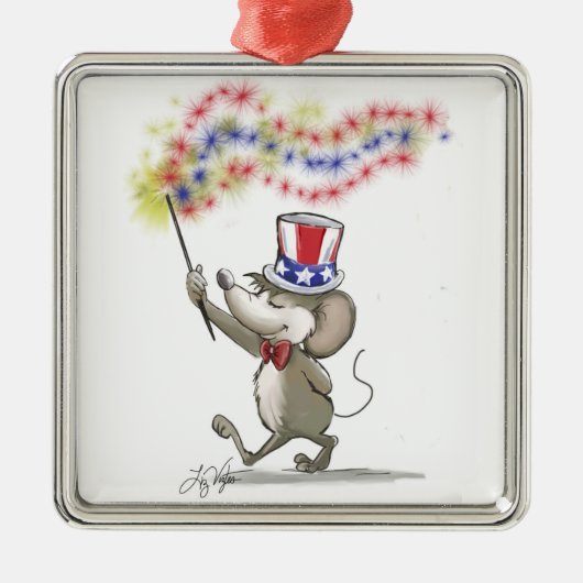 Moe's Happy 4. Juli Premium Square Ornament (Vorne)