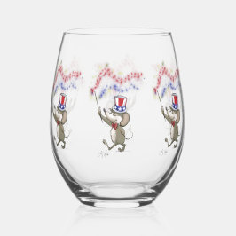 Moe's Happy 4. Juli Weinglas Ohne Stiel