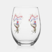 Moe's Happy 4. Juli Weinglas Ohne Stiel (Links)