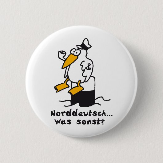Moewe am Hafen 3c norddeutsch Button (Vorderseite)
