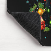 Moewy Christmas Black Cute Cat Santa Hat Xmas Wome Mousepad (Ecke)
