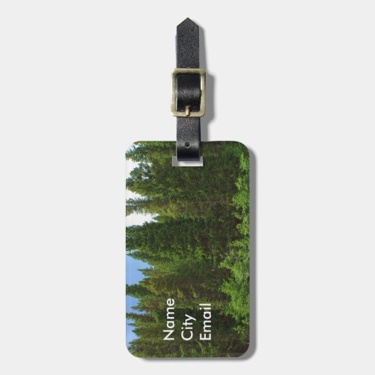 Moffat Road Pine Trees Colorado Gepäckanhänger (Vorderseite vertikal)