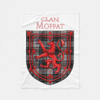 Moffat Tartan Scottish Plaid Lion Rampant Fleecedecke