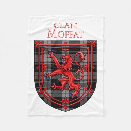 Moffat Tartan Scottish Plaid Lion Rampant Fleecedecke (Vorderseite)