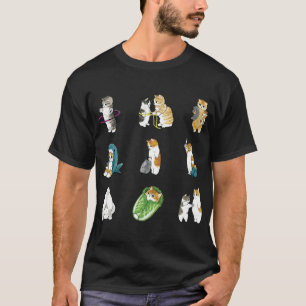 Mofu Sand Niedlich Cat Zeichnend Muster und Pack . T-Shirt