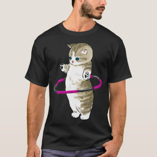 Mofu Sand Niedliche Katze Zeichne mit Hula Hoop sp T-Shirt