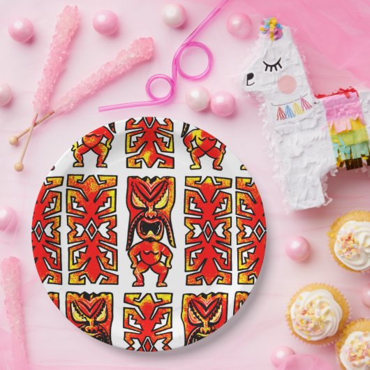 Mog Mog Warrior Tiki Pappteller (Party)