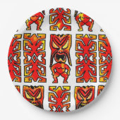 Mog Mog Warrior Tiki Pappteller (Vorderseite)