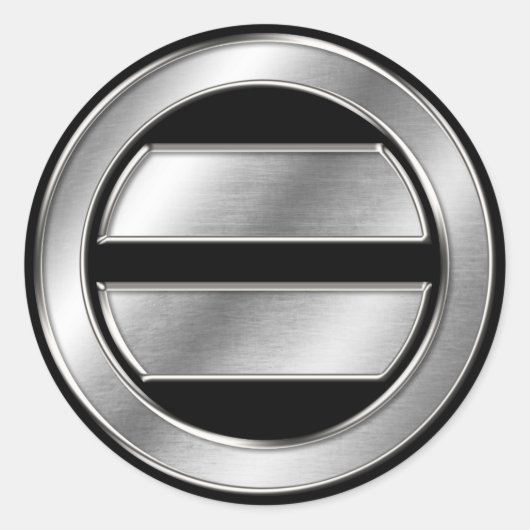 Mogami Clan Kamon Silver Chrome Runder Aufkleber (Vorderseite)