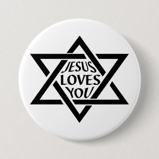 Mogan David Stern - Jesus-Lieben Sie Button
