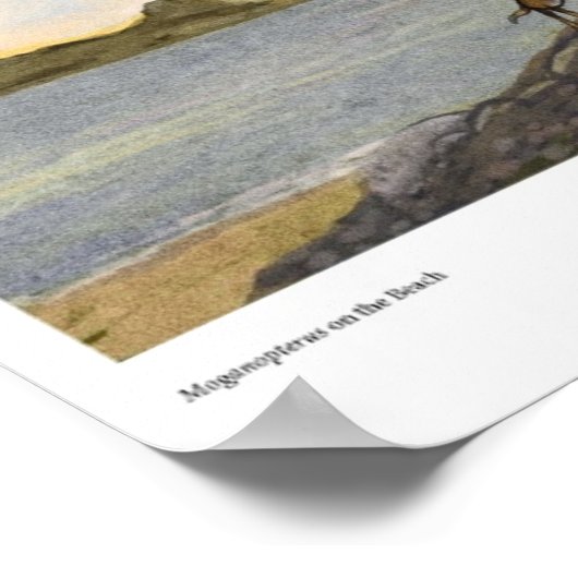 Moganopterus am Strand Poster (Ecke)