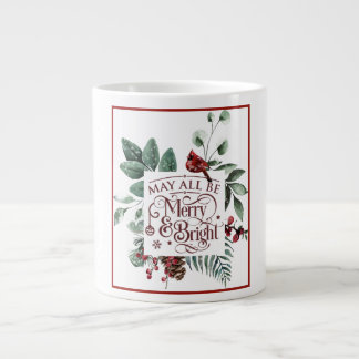 Möge alles Merry & Bright sein Jumbo-Tasse