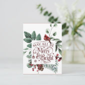 Möge alles Merry & Bright sein Postkarte (Stehend Vorderseite)