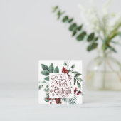 Möge alles Merry & Bright sein Quadratische Visitenkarte (Stehend Vorderseite)