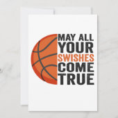 Möge alles, was ihr wünscht, Treue Funny Basketbal Einladung (Vorderseite)