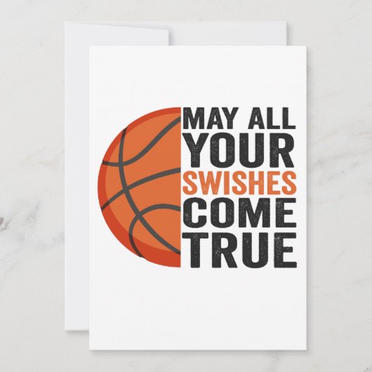 Möge alles, was ihr wünscht, Treue Funny Basketbal Einladung (Vorderseite)