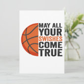 Möge alles, was ihr wünscht, Treue Funny Basketbal Einladung (Stehend Vorderseite)