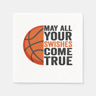 Möge alles, was ihr wünscht, Treue Funny Basketbal Serviette