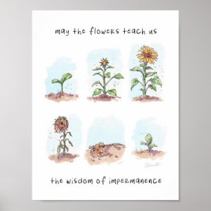 Möge das Blumen Zitat Poster