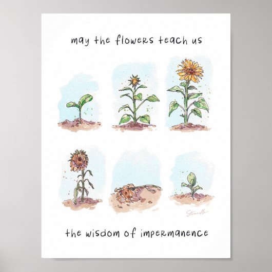 Möge das Blumen Zitat Poster (Vorne)