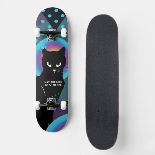 Möge das Glück bei dir sein Skateboard (Vorderseite)