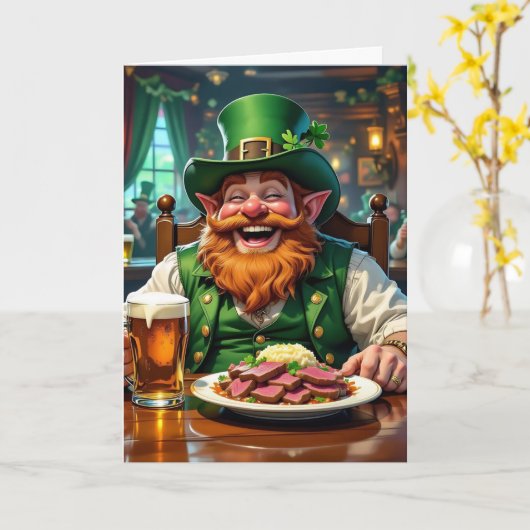 Möge das Glück der Iren bei dir sein! St Pattys Karte (Gelbe Blume)