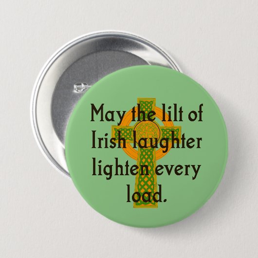 Möge das irische Lachen - irisches Zitat Button (Vorne & Hinten)