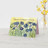 Möge dein Geburtstag eine segensreiche religiöse B Karte (Gelbe Blume)