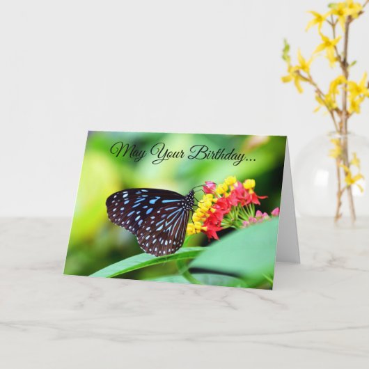 Möge dein Geburtstagsschmettern Karte (Gelbe Blume)