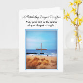 Möge dein Glaube ... religiöser Geburtstag. Karte (Gelbe Blume)