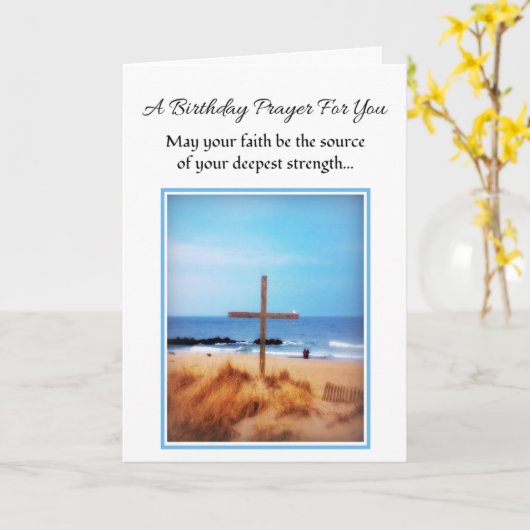 Möge dein Glaube ... religiöser Geburtstag. Karte (Gelbe Blume)