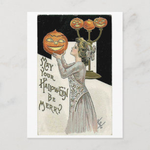 Möge dein Halloween eine fröhliche Frau sein und K Postkarte