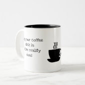 Möge dein Kaffee in lustigem Zitat Zwei-Tone-Kaffe Zweifarbige Tasse (Vorderseite Links)